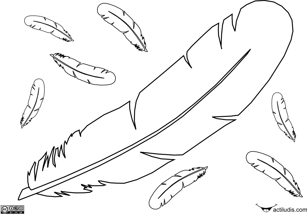 Plumas - Plumas Para Dibujar Faciles Clipart (996x694), Png Download