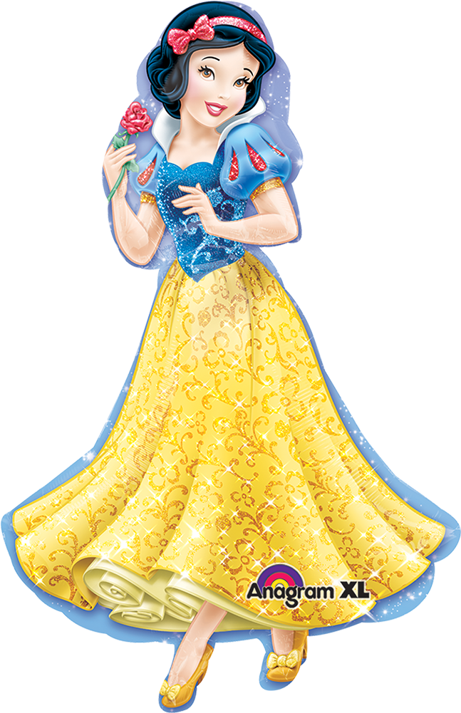 Supersh Blanca Nieves Princesa Con Flor, Metalizado - Disney Princess Snow White Clipart (647x1001), Png Download