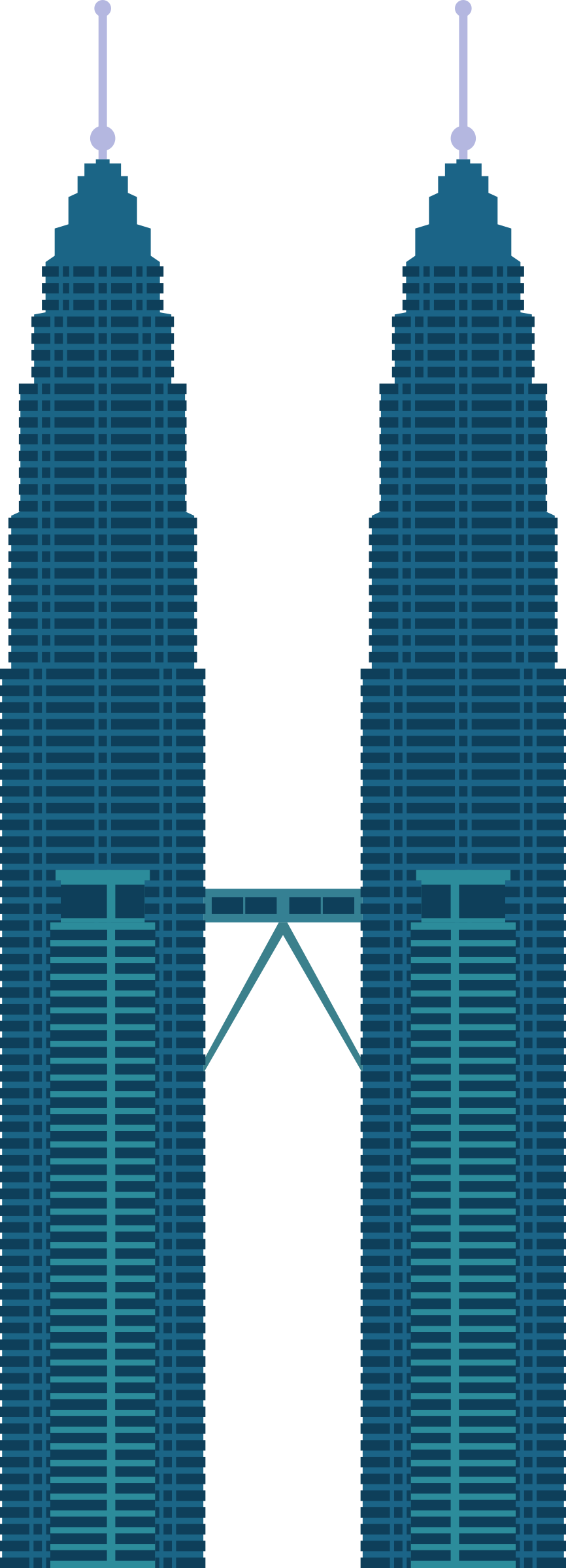Petronas Twin Towers - Downtown Toronto Clipart (866x2400), Png Download