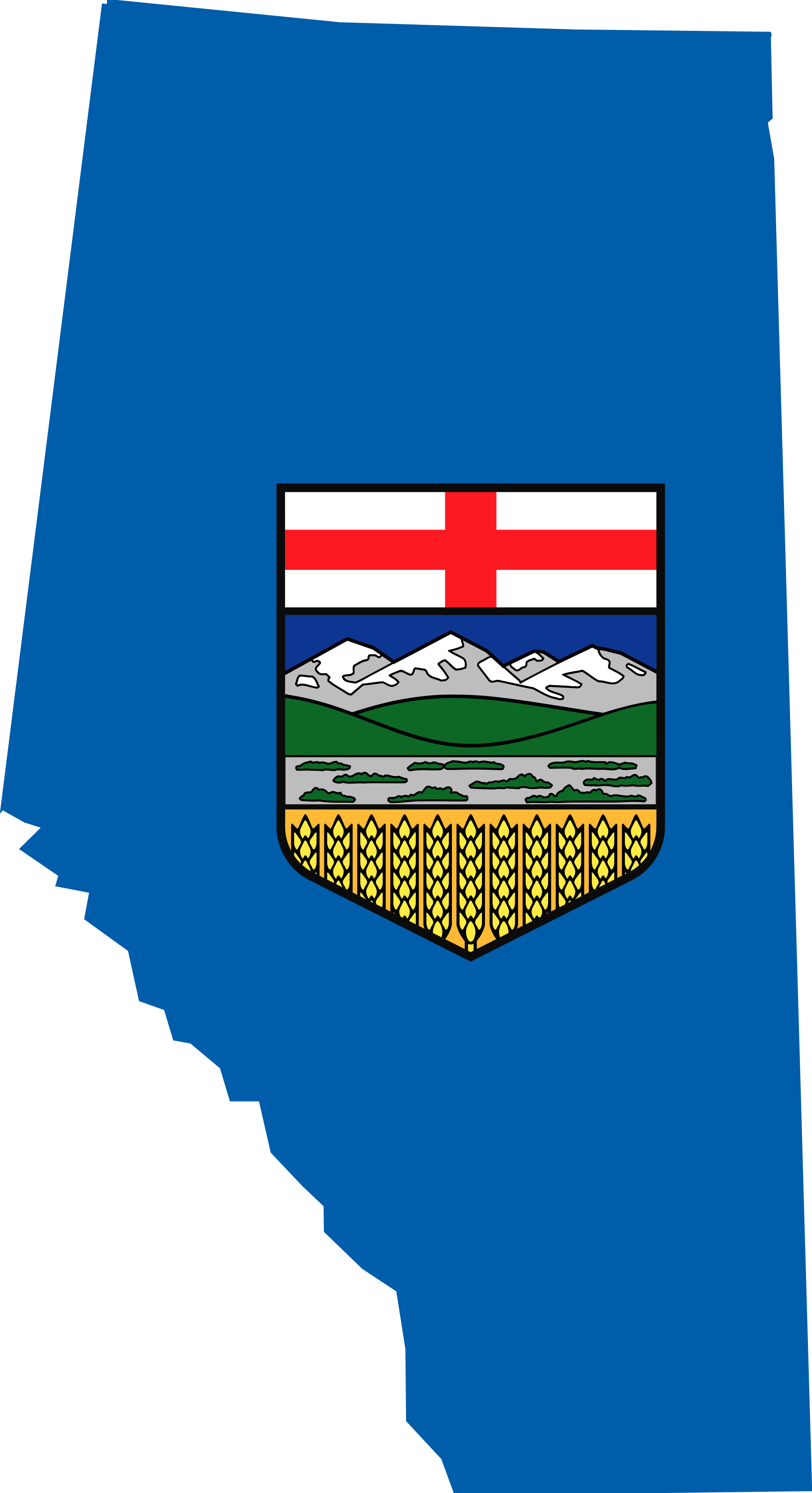 Flag Map Of Alberta - Alberta Canada Flag Map Clipart (2000x3676), Png Download