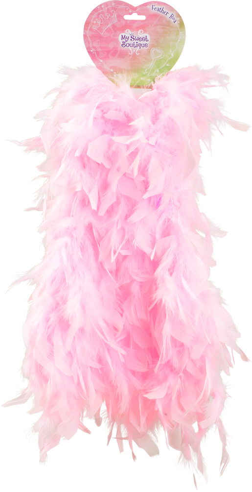 My Sweet Boutique Feather Boa, White W/ Silver Foil, - Girl Clipart (515x1004), Png Download