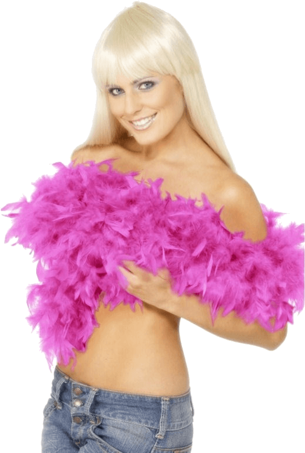 Feather Boas - Růžové Boa Clipart (600x951), Png Download