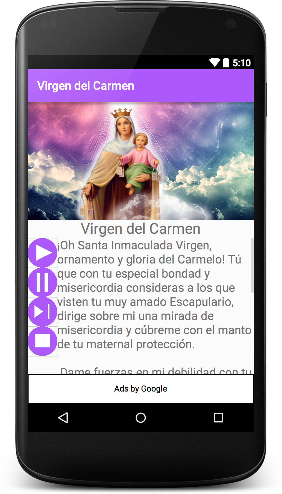 La Oracion A La Virgen Del Carmen Lista Para Tu Dispositivo Clipart (958x1678), Png Download