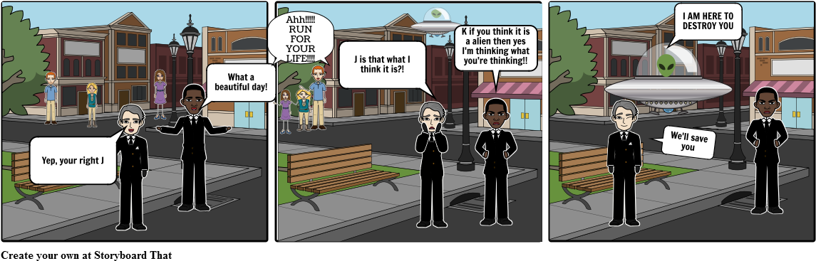 Men In Black - Storyboard Clipart (1164x385), Png Download