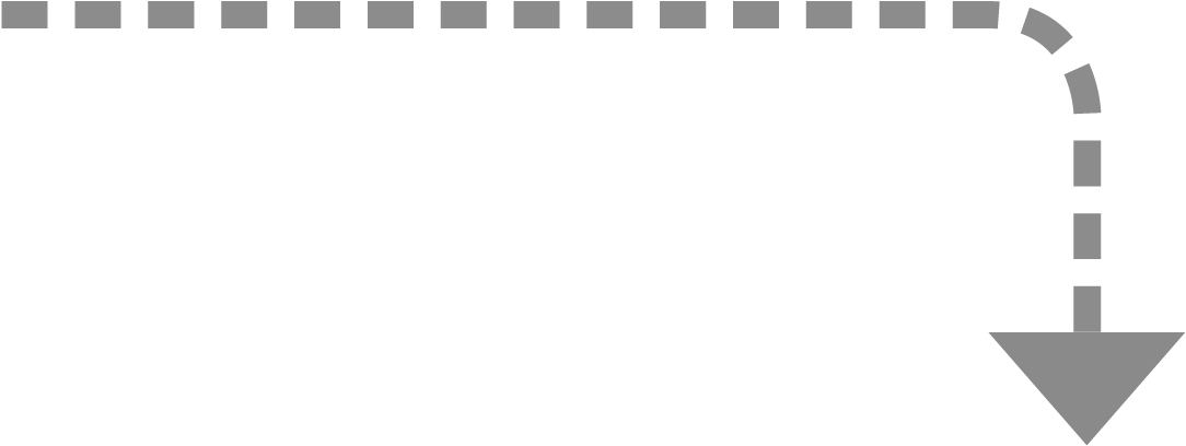 Arrow Dotted Down - White Dotted Arrow Png Clipart (1084x408), Png Download