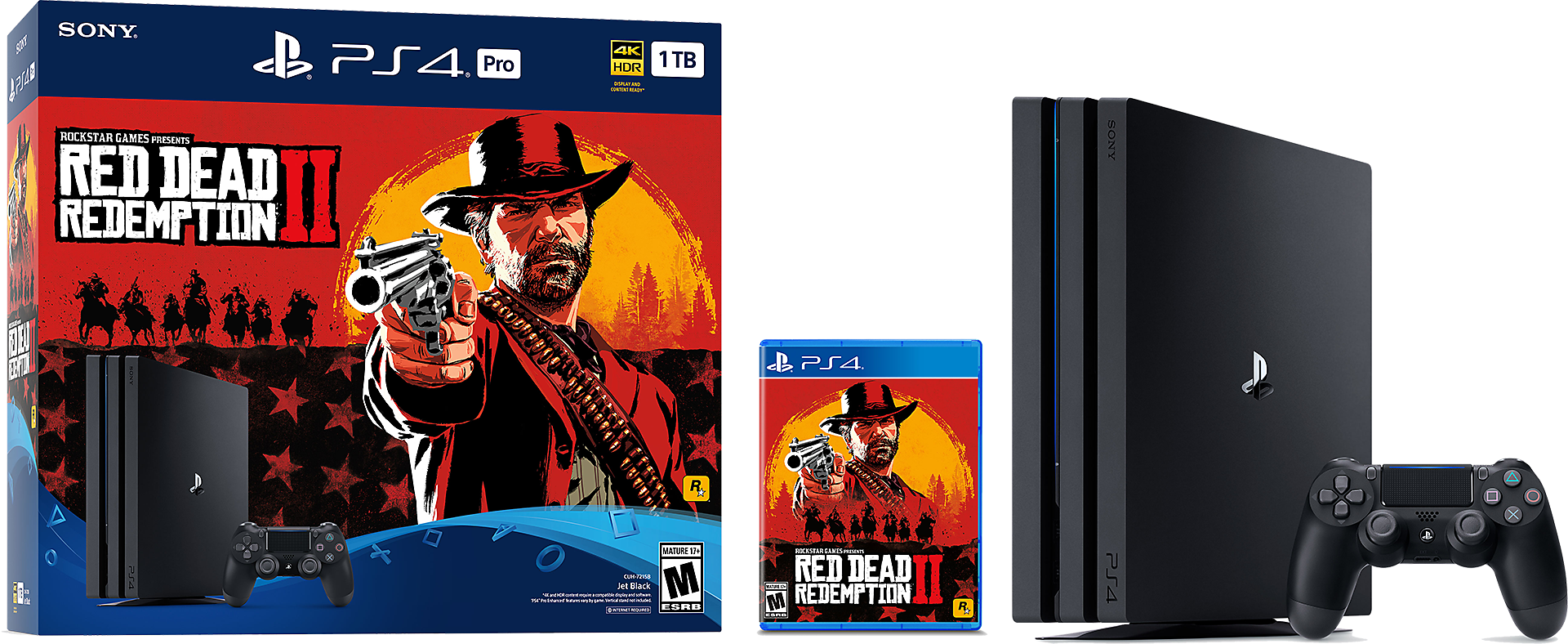 Png - Ps4 Pro Red Dead Redemption 2 Clipart (1920x788), Png Download