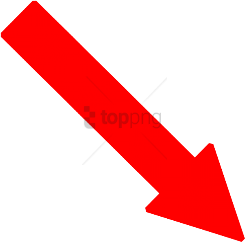 Red Right Down Arrow Clip Art - Right Down Arrow - Png Download (600x592), Png Download