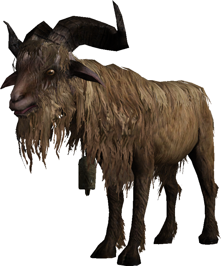 Goat - Skyrim Goat Clipart (852x943), Png Download