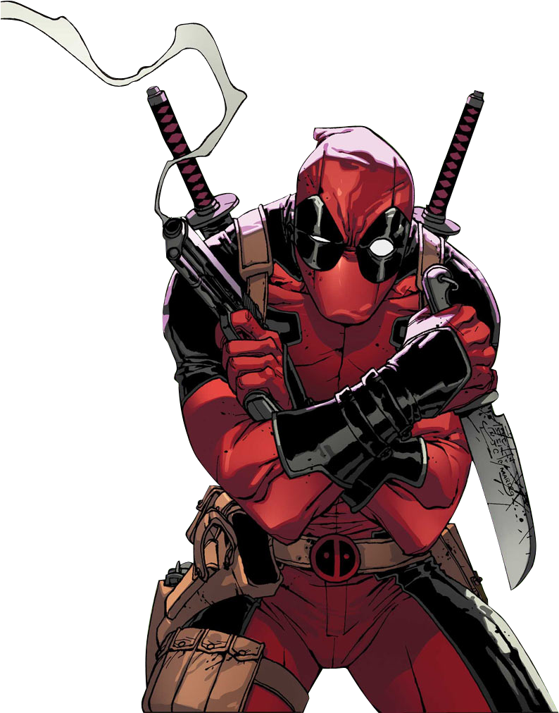 Deadpool Png Image With Transparent Background - Deathstroke And Deadpool And Deadshot Clipart (900x1064), Png Download