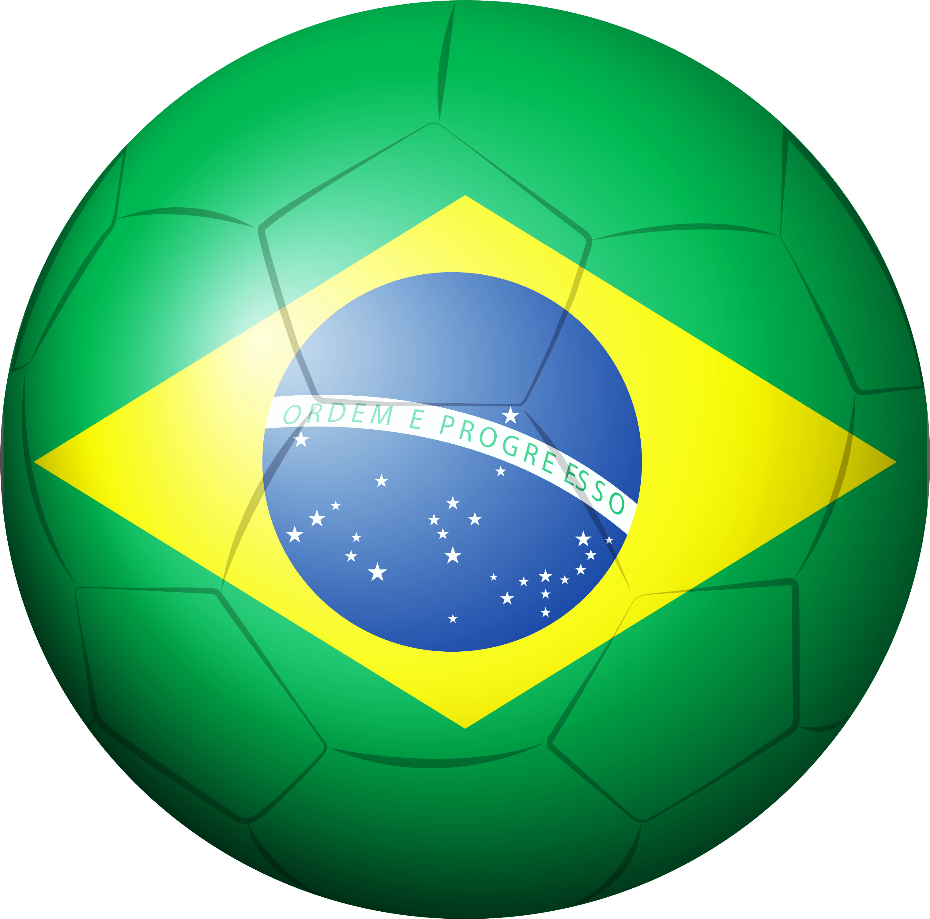 Brazil Soccer Ball Png Clipart (3168x3129), Png Download