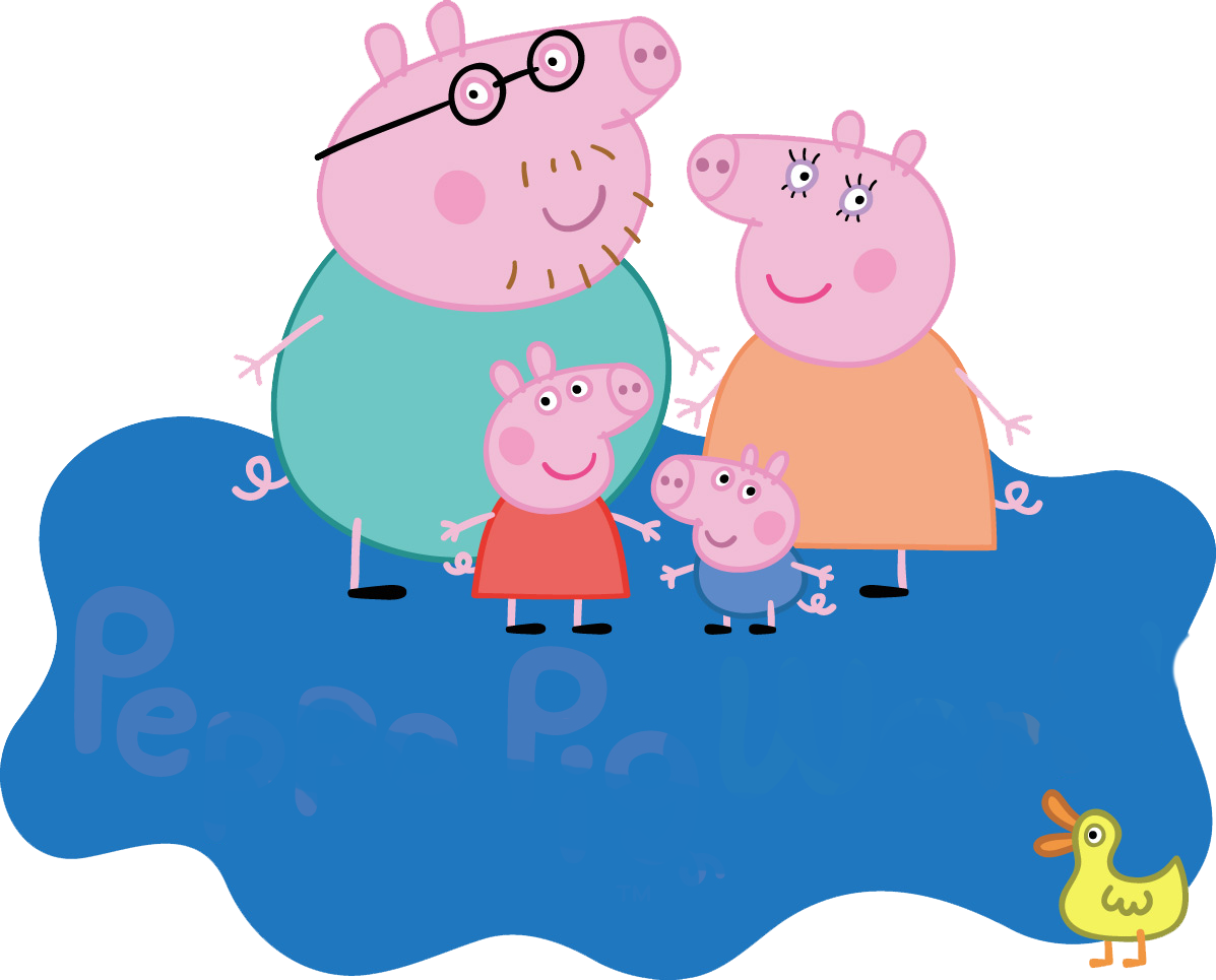 Peppa Familia Logo - Peppa Pig Logo Png Clipart (1197x965), Png Download