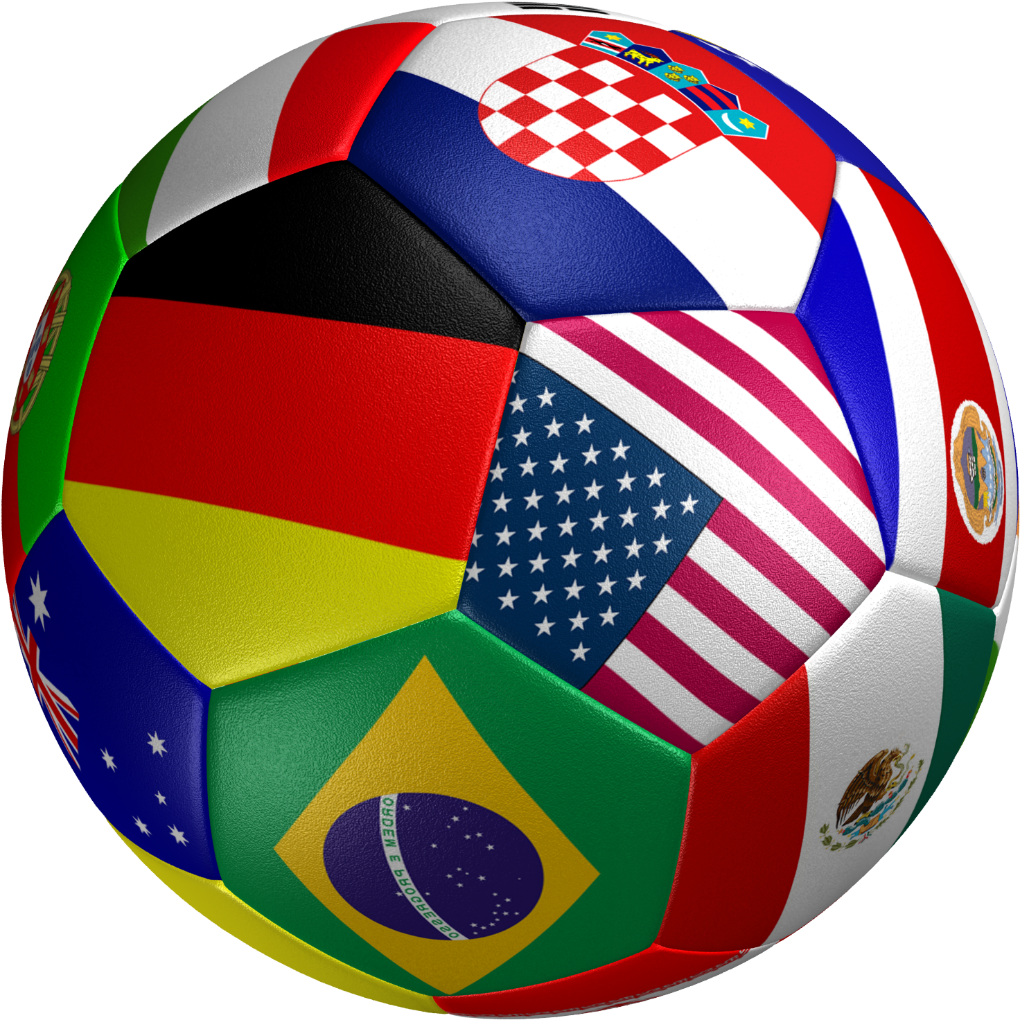 Soccer Ball Logo Clipart - World Cup Flag Ball - Png Download (1500x1500), Png Download