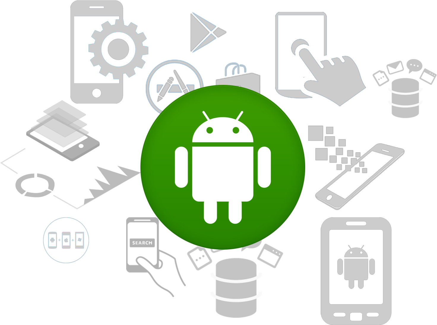 “alexa, Dim The Lights, Close The Door And Turn On - Android Mobile Application Icon Clipart (1531x1293), Png Download