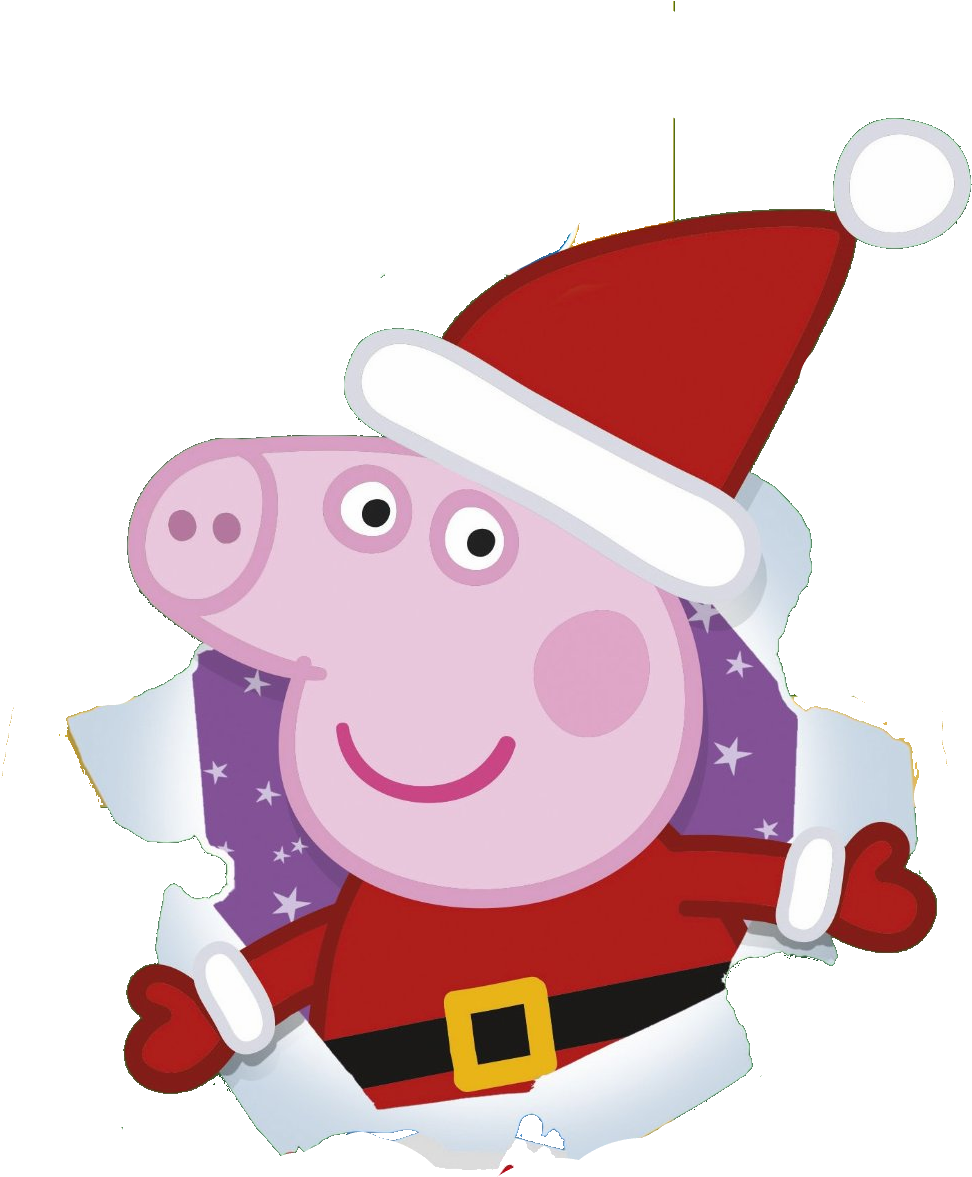 Pig Transparent Christmas Png Clipart (972x1177), Png Download