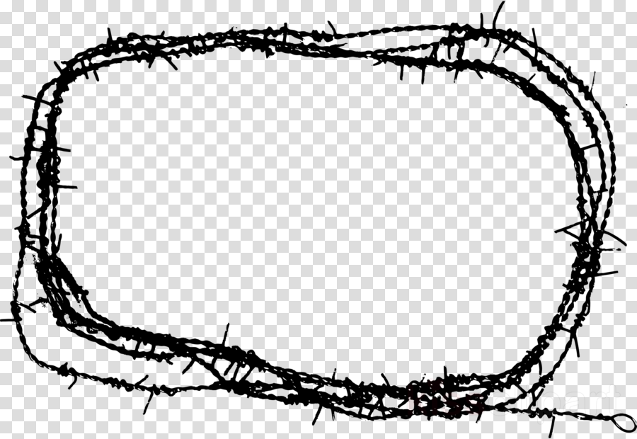 Barbed Wire Frame Png Clipart Barbed Wire - Play Button Png Transparent Background (900x620), Png Download