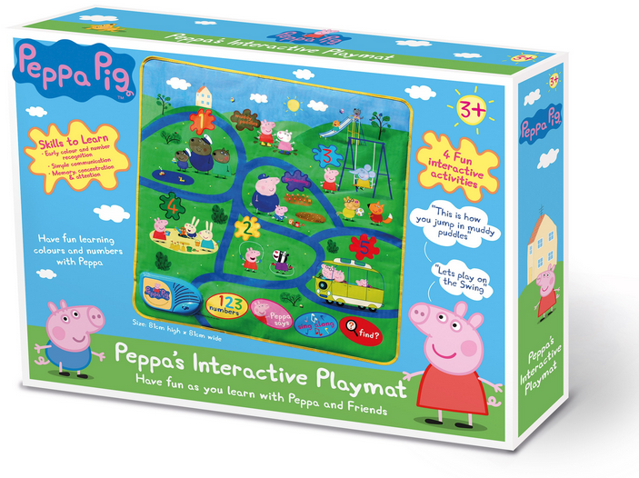 Peppa Pig Interactive Playmat Clipart (703x526), Png Download