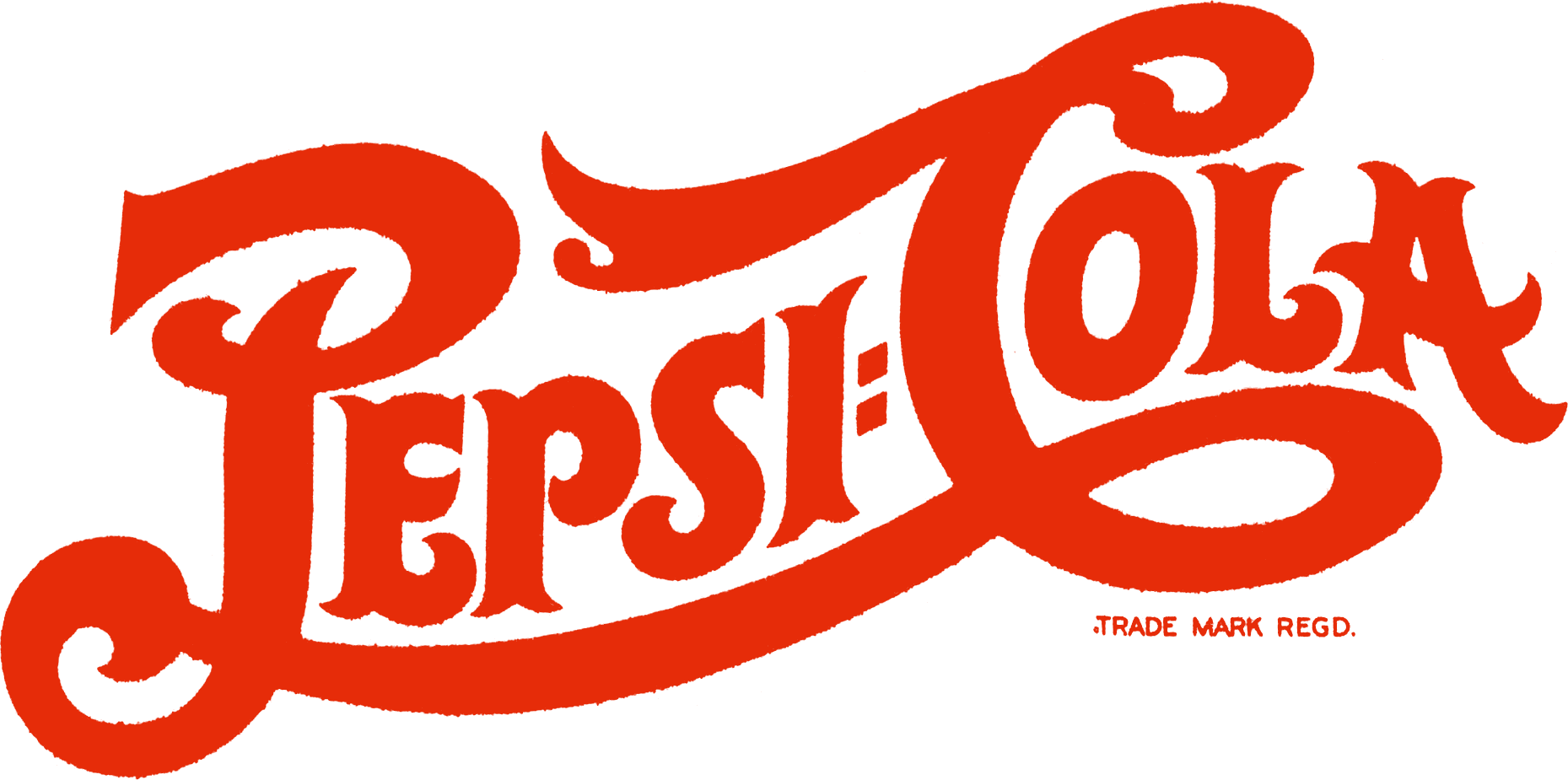 Logo Drinks Coca-cola Pepsi Fizzy Free Png Hq Clipart - Pepsi Cola Logo 1940 Transparent Png (1859x925), Png Download