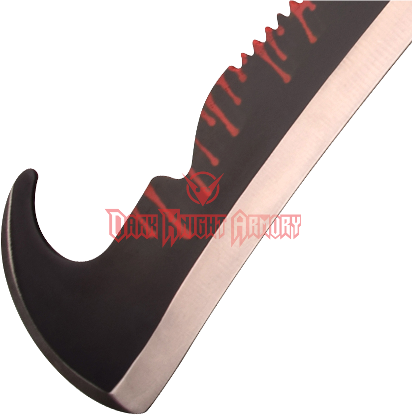 Blood Drip Hooked Fantasy Short Sword - Rake Clipart (850x850), Png Download