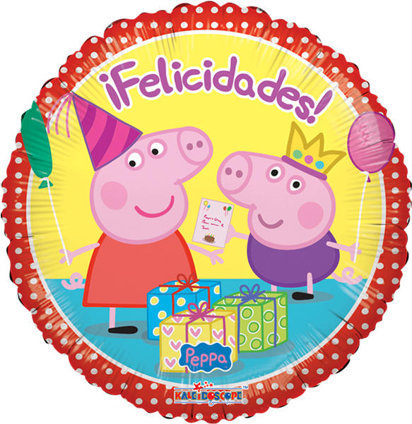 Felicidades > Peppa Pig - Peppa Pig And George Clipart (583x601), Png Download