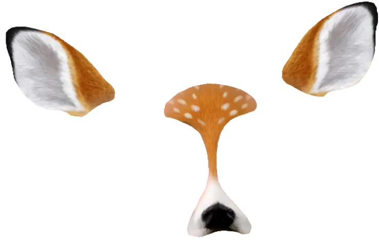 Download Png Free Best - Snapchat Deer Filter Png Clipart (740x482), Png Download
