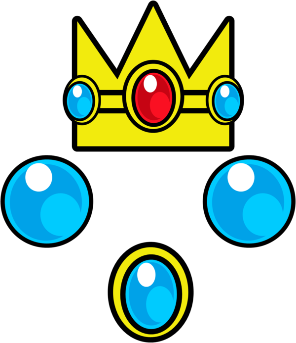 Princess Peach Clipart Crown - Princess Peach Crown Drawing - Png Download (600x693), Png Download
