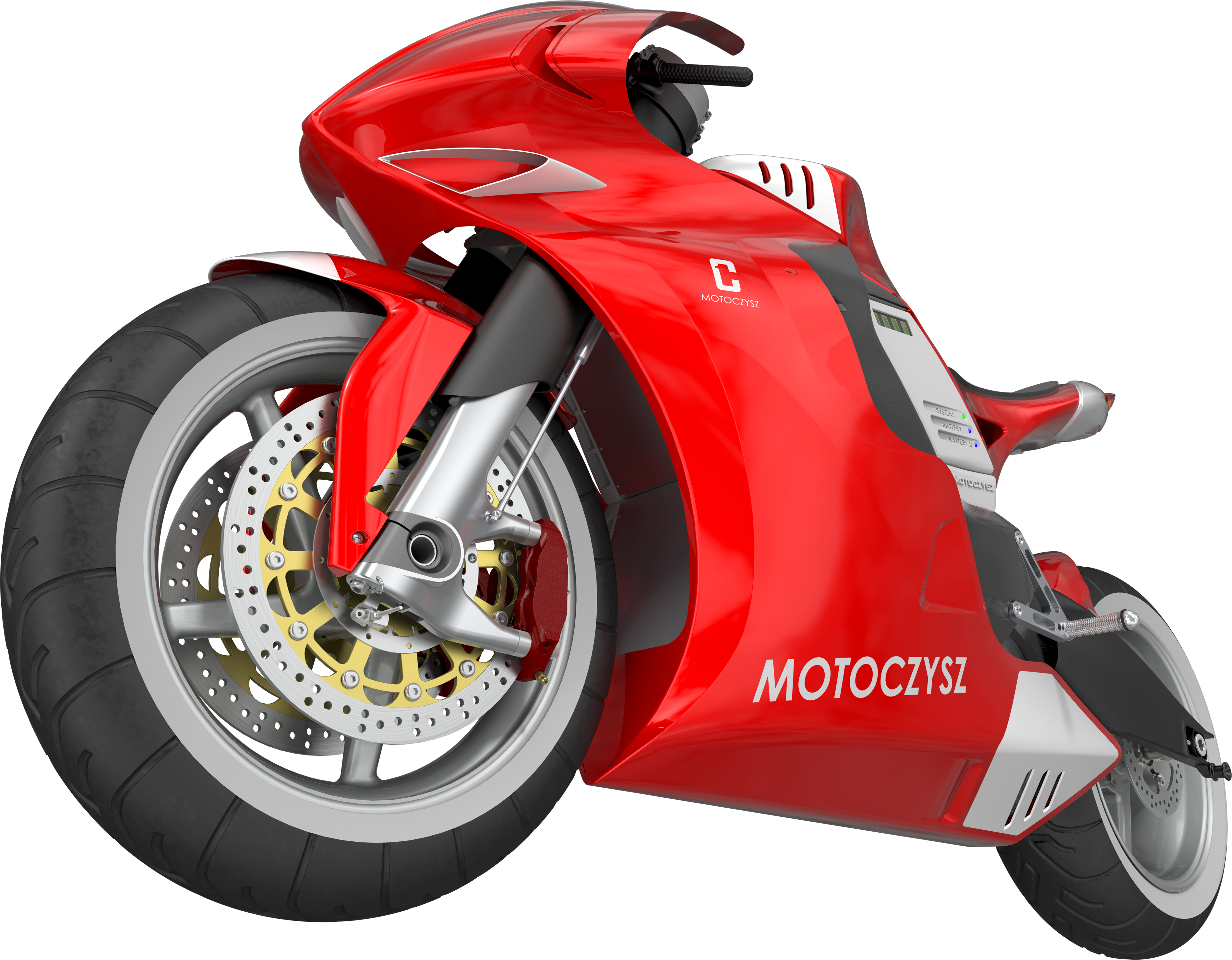 Motorcycle - Red Motorcycle Png Clipart (3799x2962), Png Download