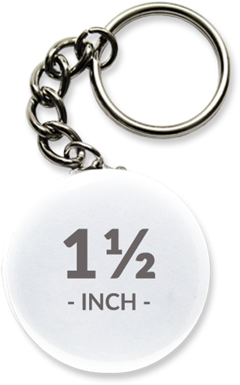 1 1/2 Inch Round Key Chain Buttons - Round Keychain Mockup Free Clipart (800x800), Png Download