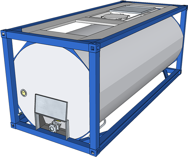 Tank20ft Schuinvoor - Enclosure Clipart (1000x666), Png Download