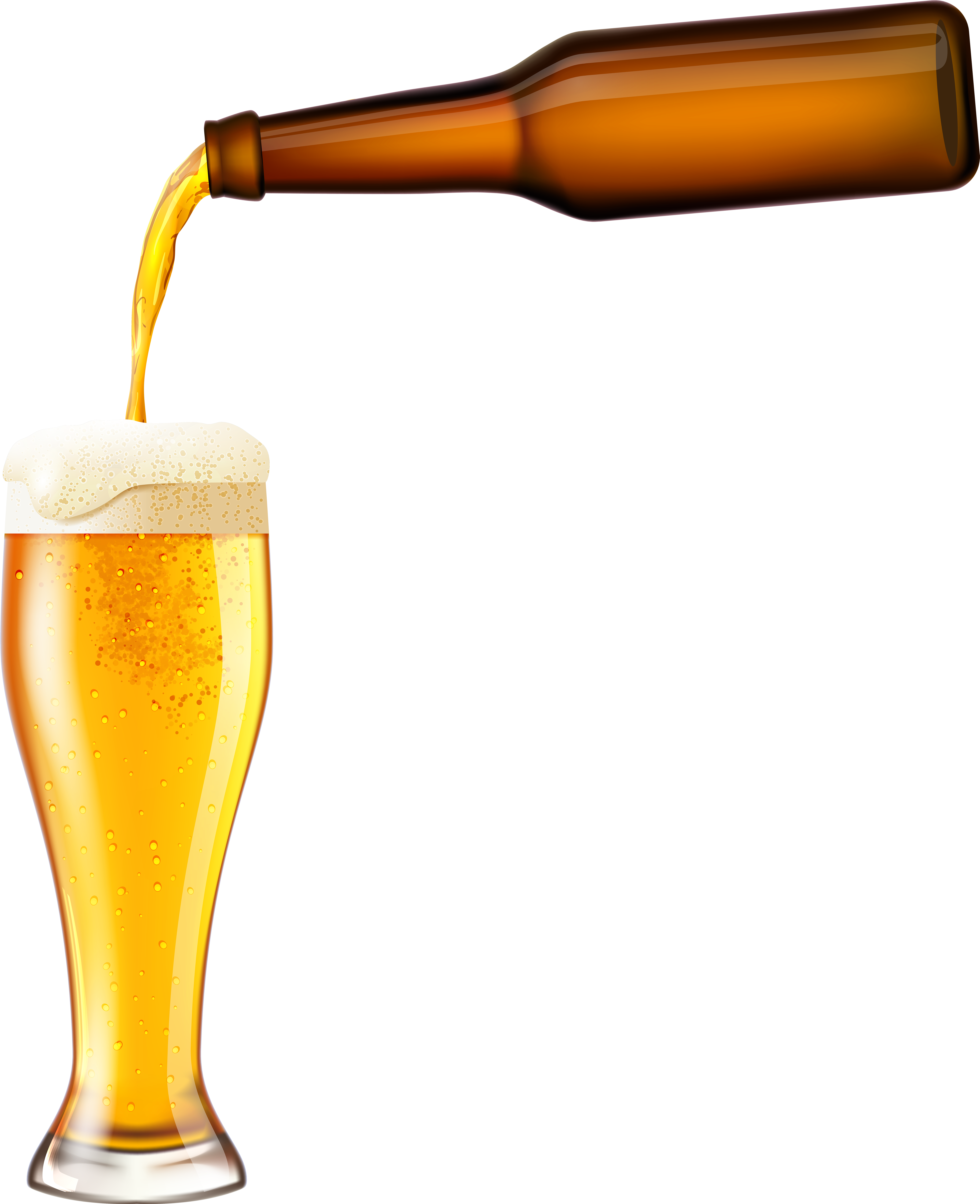 Beer Png Clip Art - Beer Bottle Glass Png Transparent Png (5874x7000), Png Download