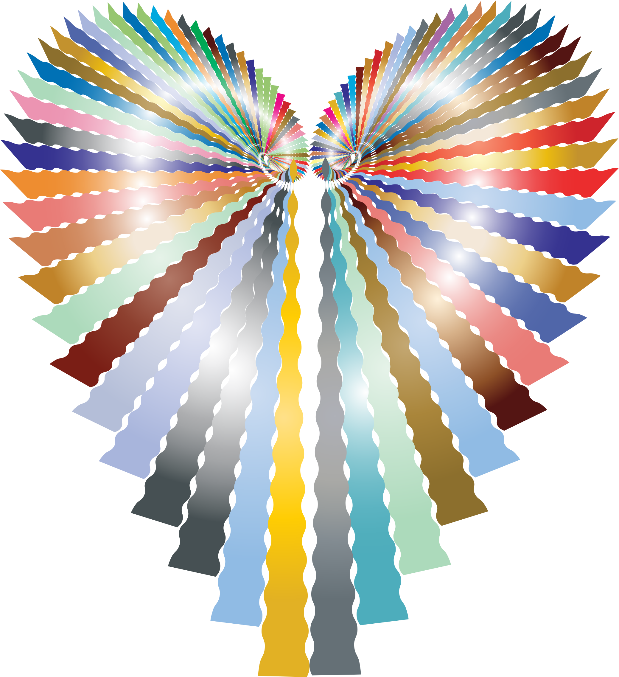 This Free Icons Png Design Of Prismatic Abstract Heart Clipart (2078x2272), Png Download