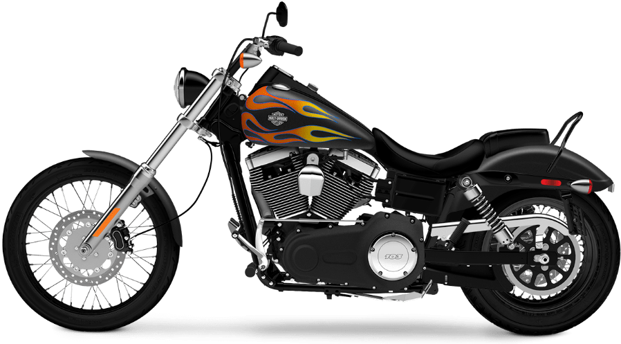 Harley Davidson Motorcycle Png - Dyna Wide Glide 2017 Clipart (1366x594), Png Download