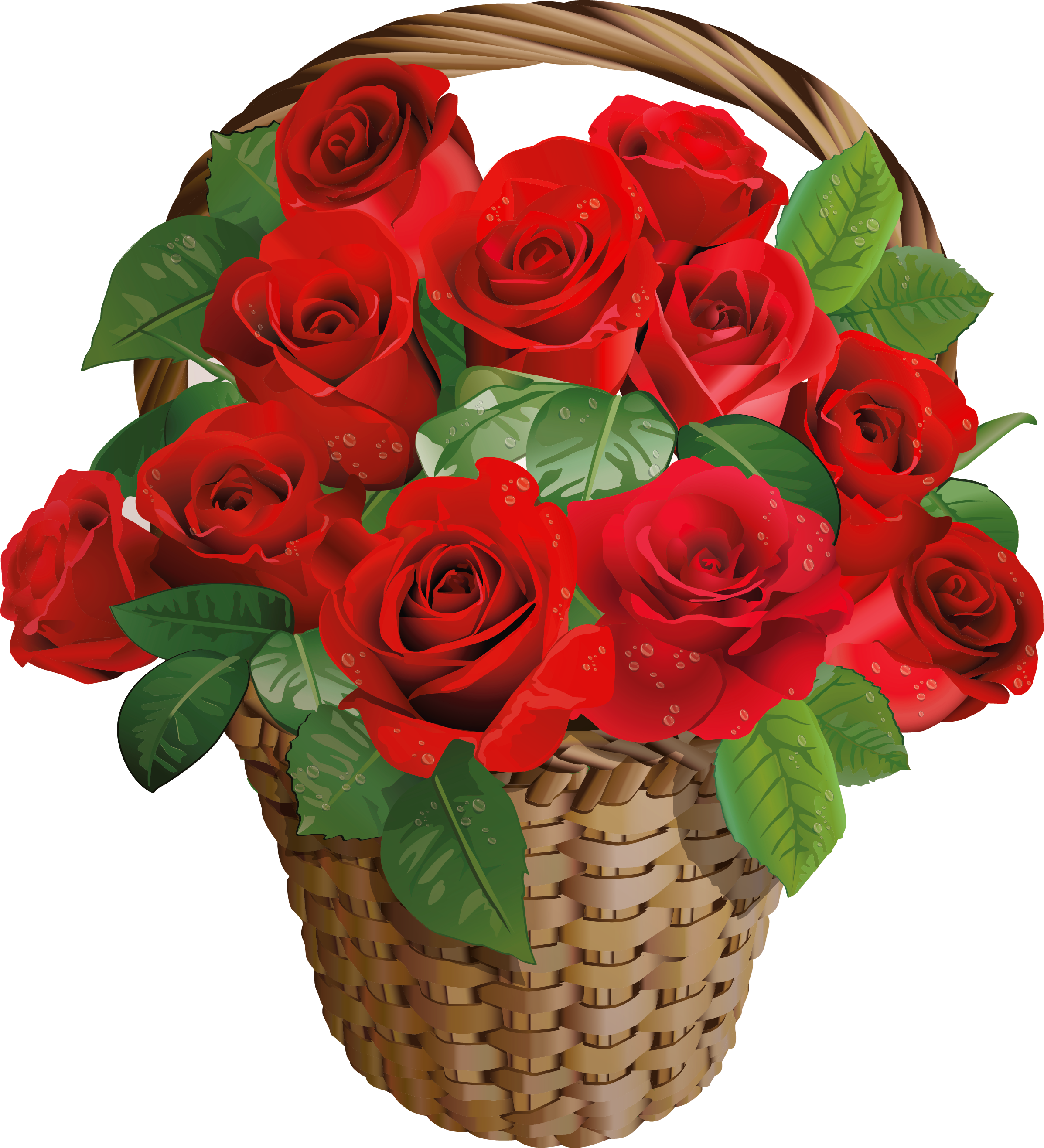 Valentines Day Roses Png Download Image - Bukiety Urodzinowe Z Zyczeniami Clipart (2507x2714), Png Download