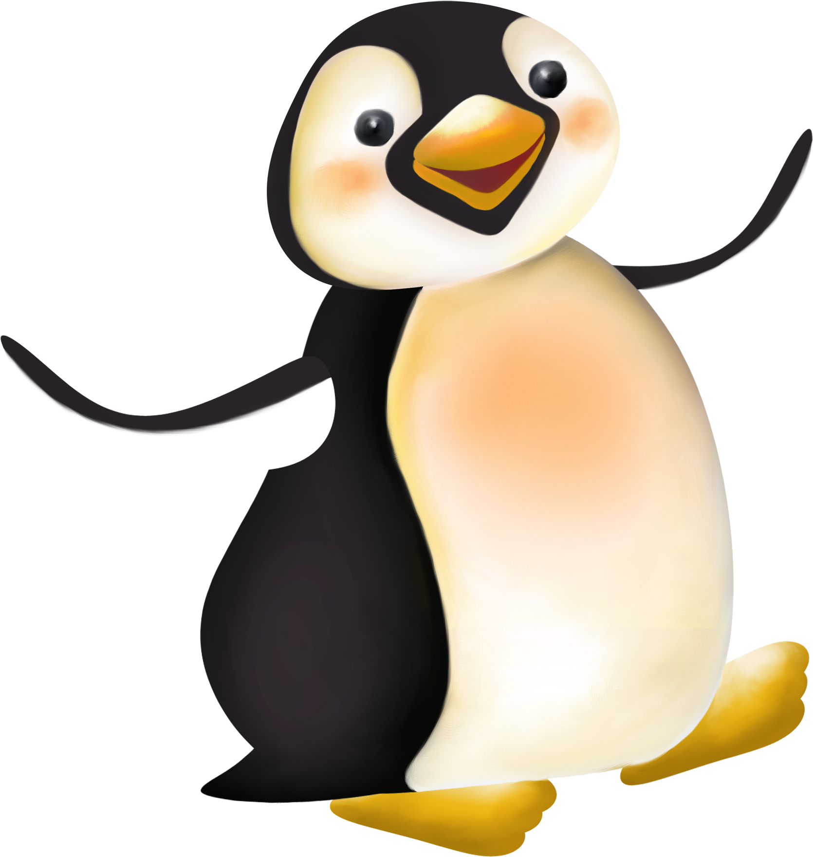 Large Penguin Cartoon Png Clipart - Penguin Clipart Png Transparent Png (1700x1790), Png Download
