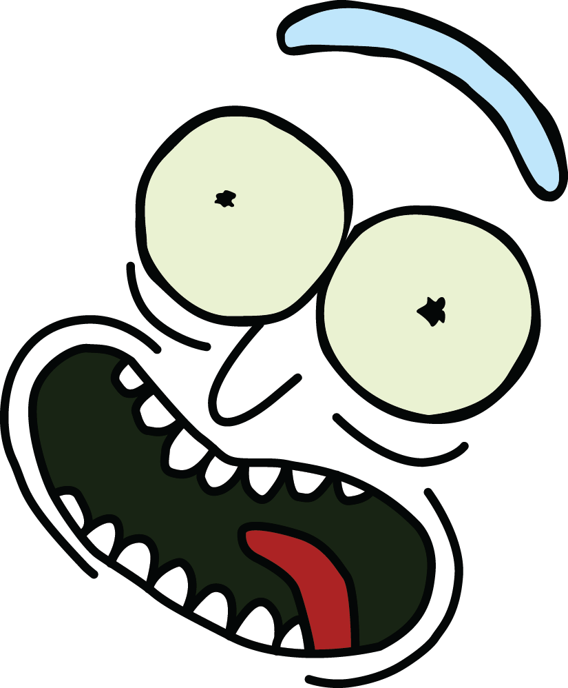 Pickle Rick Face Png Clipart (825x998), Png Download