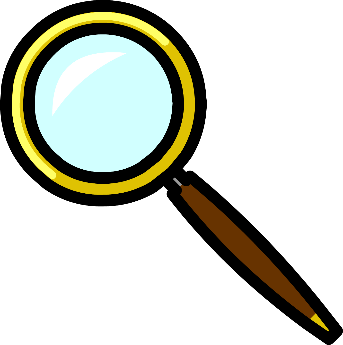 Magnifying Glass Pin - Club Penguin Pins Png Clipart (1411x1422), Png Download