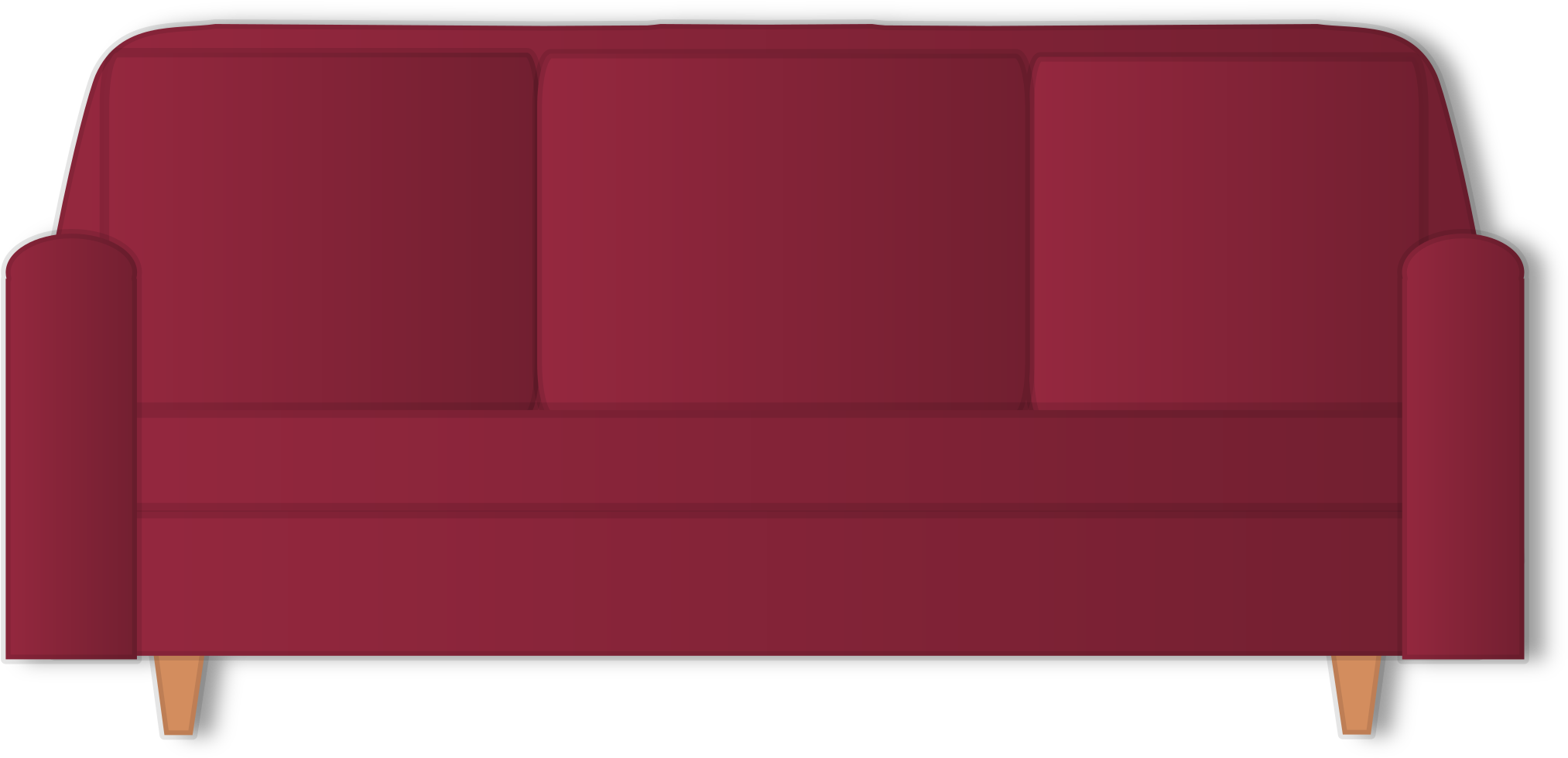 This Free Icons Png Design Of Red Couch Clipart (2400x3394), Png Download