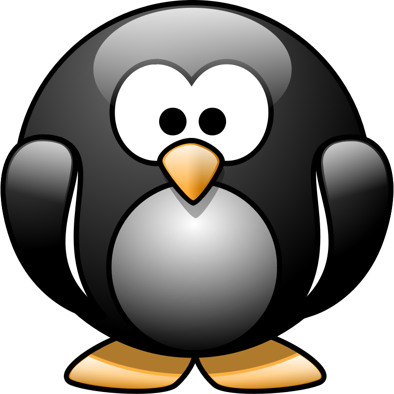 How To Set Use Cartoon Penguin Svg Vector Clipart (594x595), Png Download