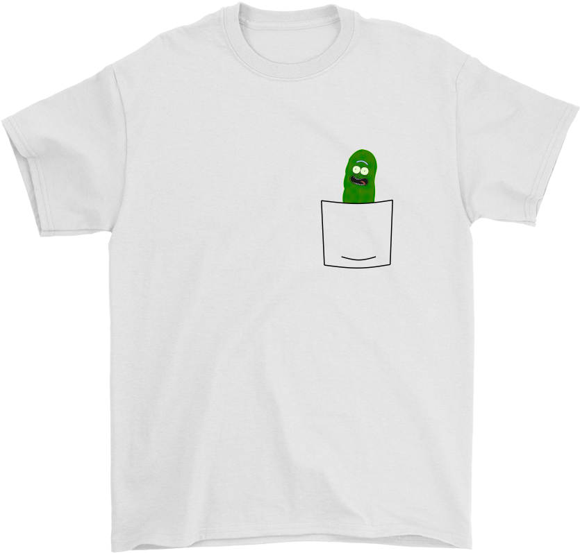 Pickle Rick - Embroider T Shirt With Flower Clipart (1000x1000), Png Download