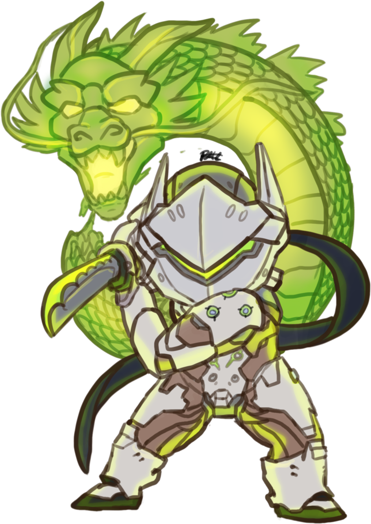 Genji Dragon Png Clipart Royalty Free Download Transparent Png (496x699), Png Download
