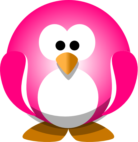 Download Penguins Png Transparent Images Transparent - Pink Penguin Clipart (582x596), Png Download