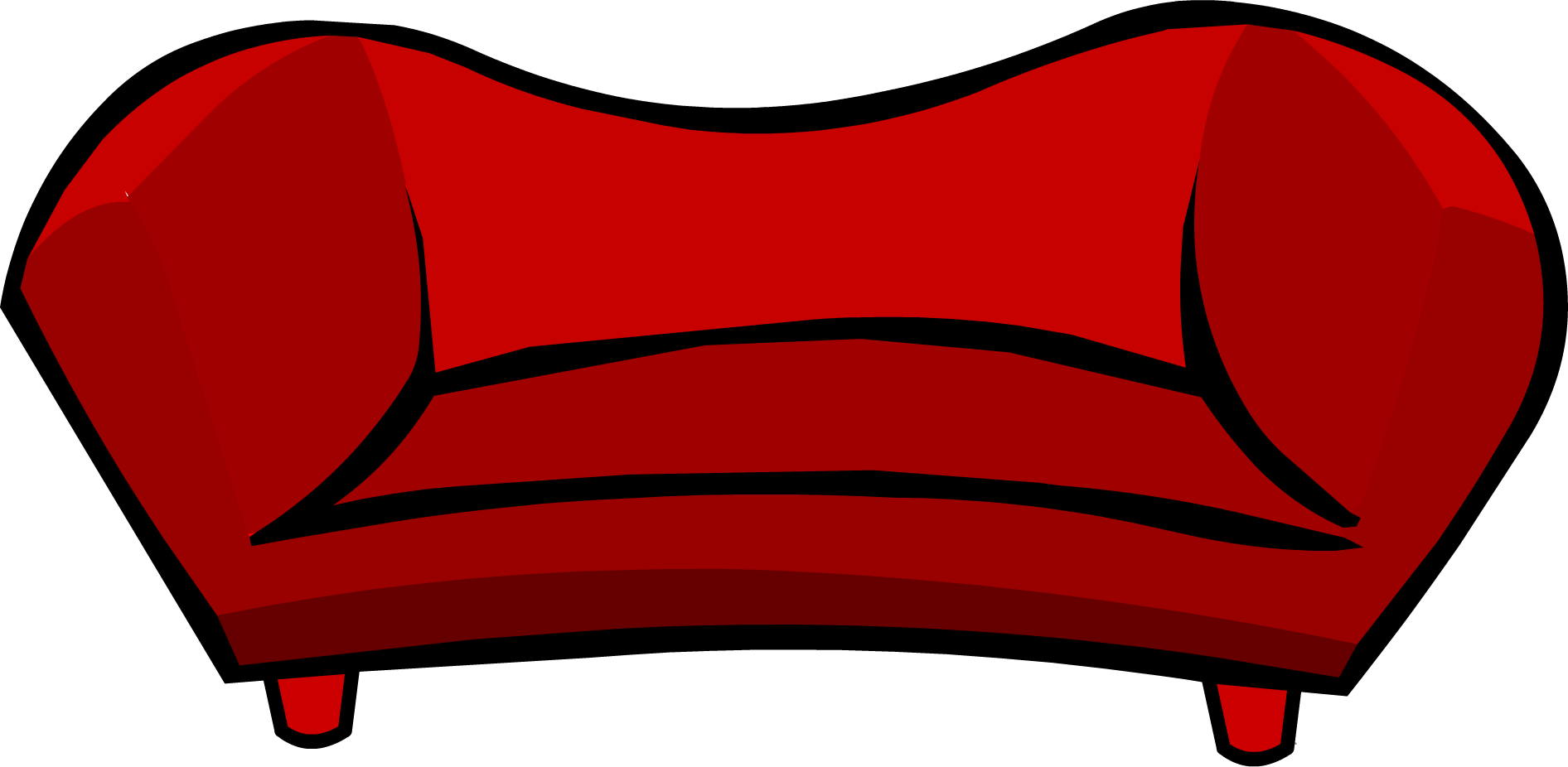 Sofa Clipart Red Couch - Club Penguin White Couch Sprite 004 - Png Download (1892x926), Png Download