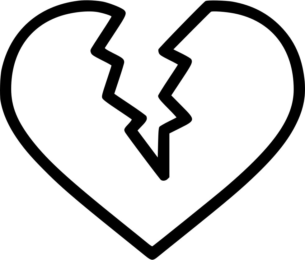 Image Library Download Break Up Valentines Day Svg - Broken Heart Icon Png Clipart (980x836), Png Download