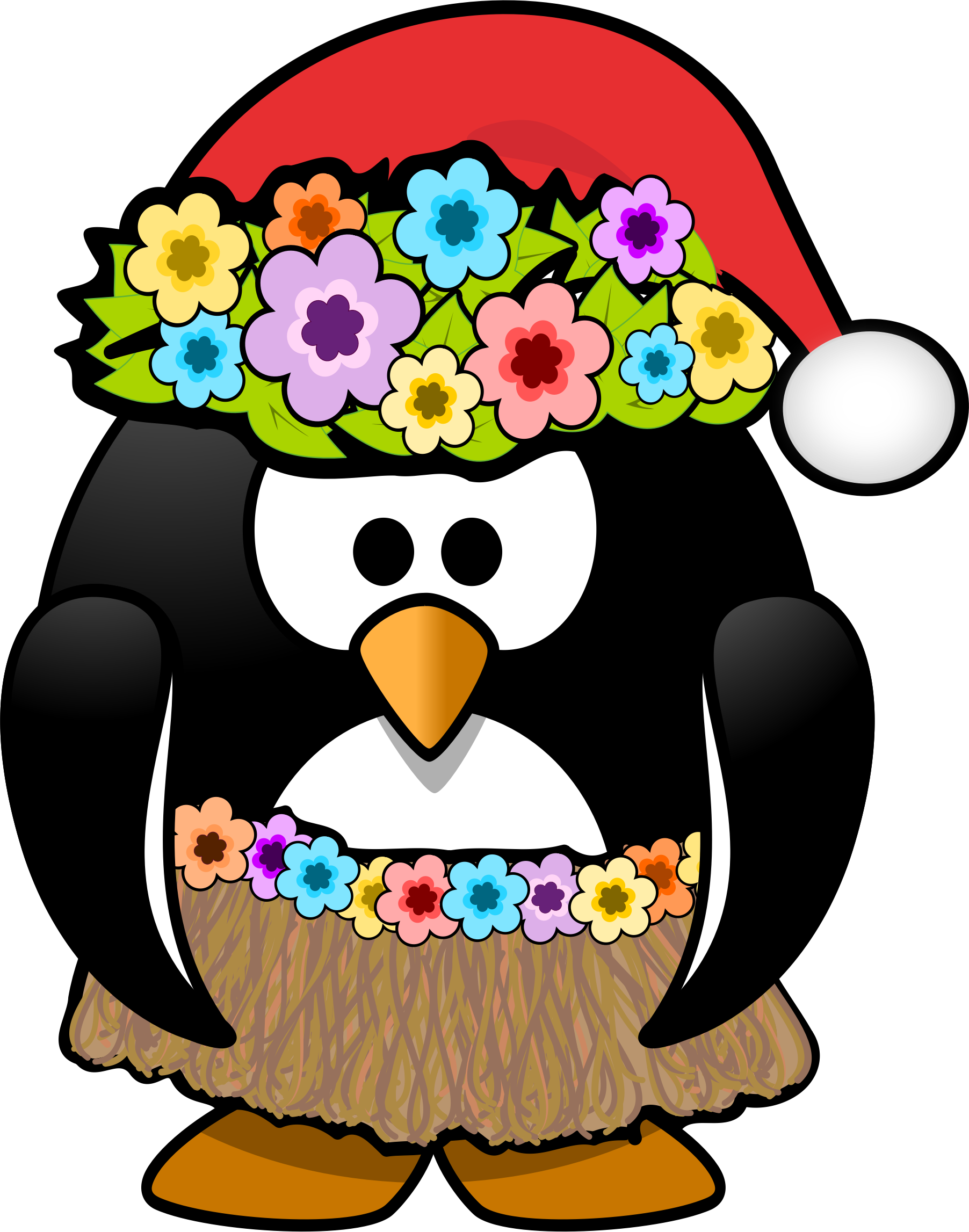 This Free Icons Png Design Of Christmas In July Penguin Clipart (1804x2294), Png Download