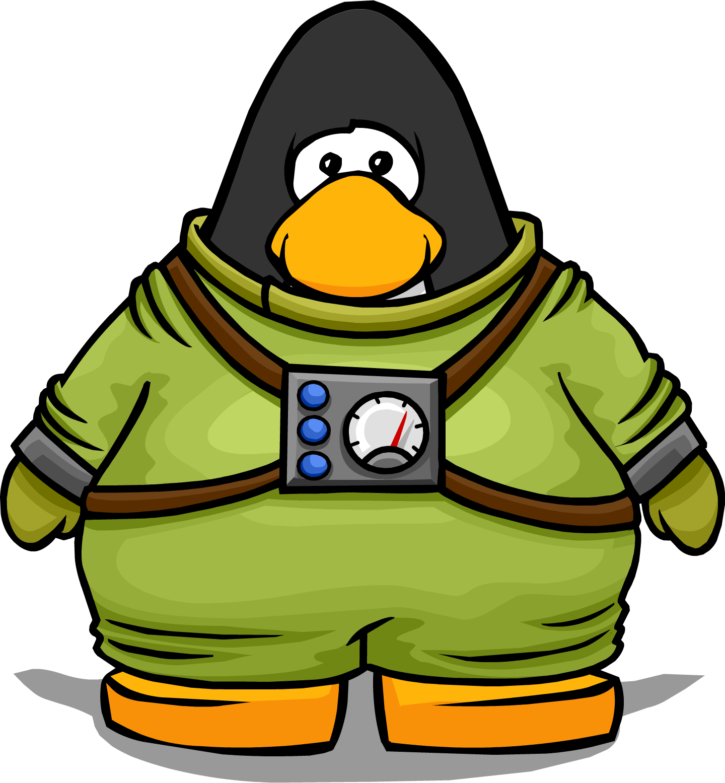 Divers Suit From A Player Card - Club Penguin With Scarf Clipart (1440x1555), Png Download
