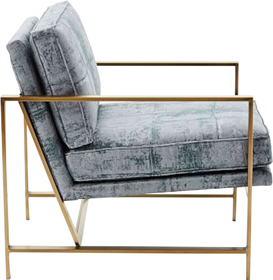 Grey Single Seater Couch - Chair Clipart (1000x1000), Png Download