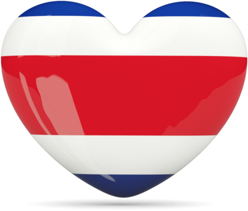 Costa Rica Flag Heart Icon - Costa Rican Flag Png Clipart (640x480), Png Download