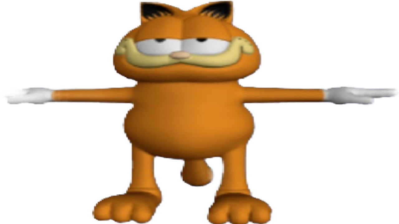 Garfield Discord Emoji - T Pose Cat Clipart (1280x720), Png Download