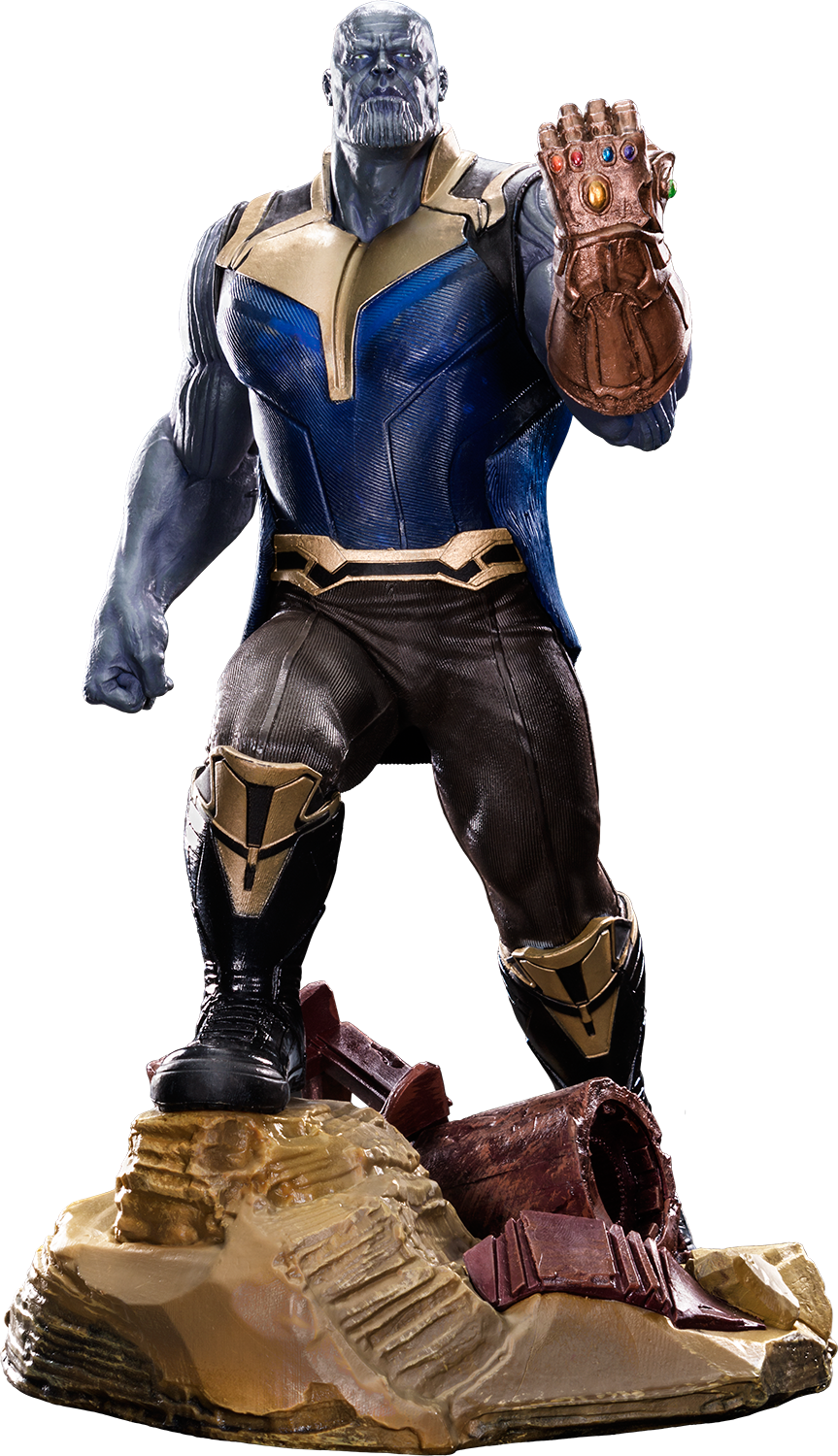 Infinity War - Thanos Diamond Select Statue Clipart (863x1500), Png Download