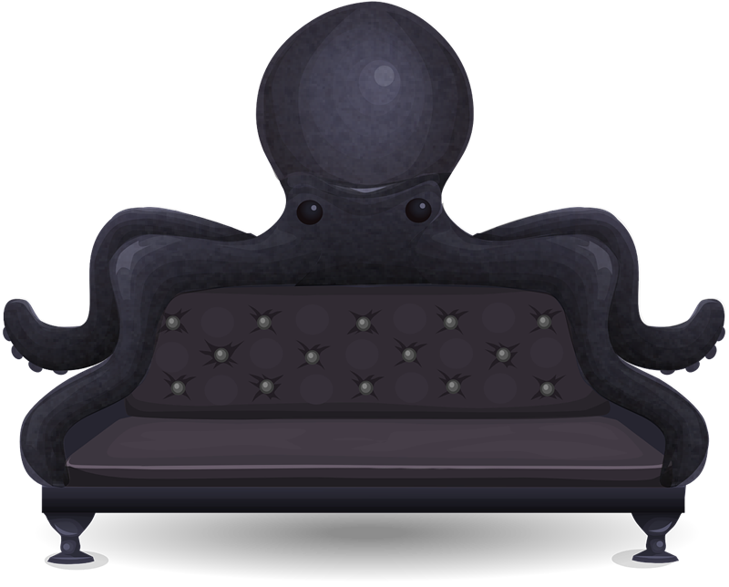 Related Cliparts - Octopus Sofa - Png Download (800x644), Png Download