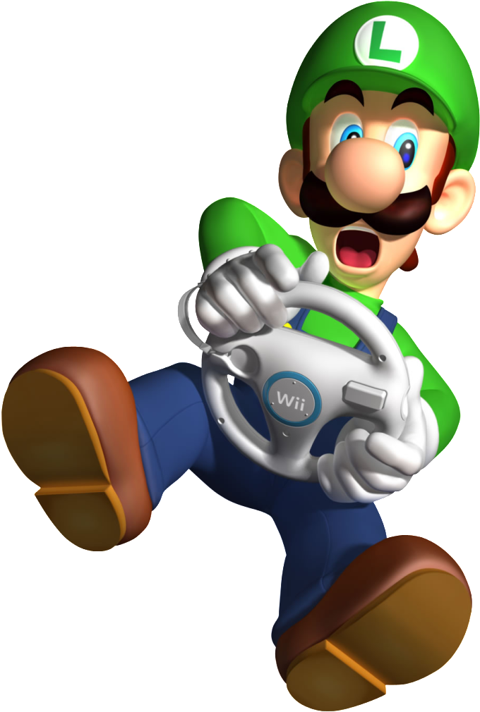 Luigi - Mario Kart Wii Mario And Luigi Clipart (710x1024), Png Download